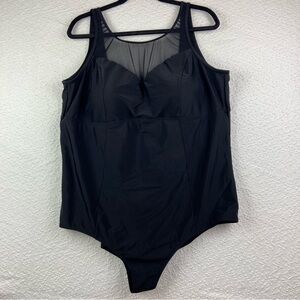 Torrid Black Mesh Women's One-Piece Swimsuit. Women’s size 4x